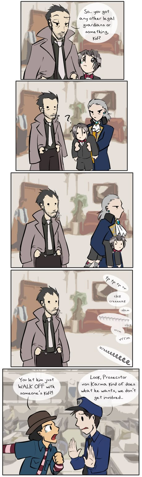 Raymond Shields Ace Attorney, Raymond Shields, Wrightworth Comic, Phoenix Wright X Miles Edgeworth, Manfred Von Karma, Von Karma, Miles Edgeworth, Sean Leonard, Apollo Justice