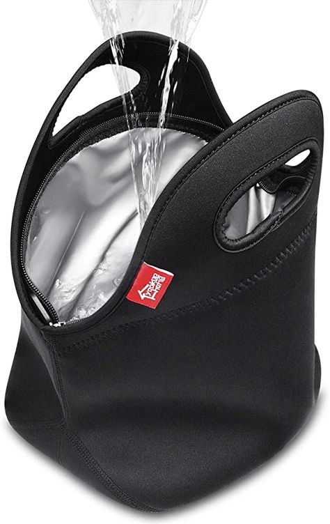 Amazon.com: Waterproof Lunch Bag Double Layer Leakproof Neoprene Insulated Lunch Bag Freezable Black Reusable Thermal Lunch Cooler Tote Lunch Box for Boys Men Women Adult Kids for Work Outdoor: Kitchen & Dining Stylish Lunch Bags, Mens Lunch Bag, Reusable Lunch Bags, Insulated Lunch Tote, Lunch Tote Bag, Best Lunch Bags, Lunch Cooler, Cooler Tote, Merchandise Bags