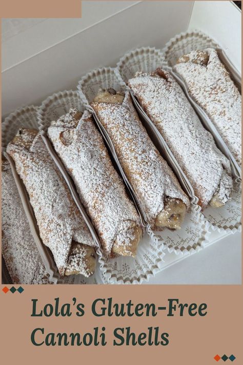 Lola’s Gluten-Free Cannoli Shells Gluten Free Cannoli Shells, Gluten Free Cannoli, Cannoli Shells, The Bakery, Delicious Treats, Pastry Shop, Cannoli, In A Hurry, Freshly Baked