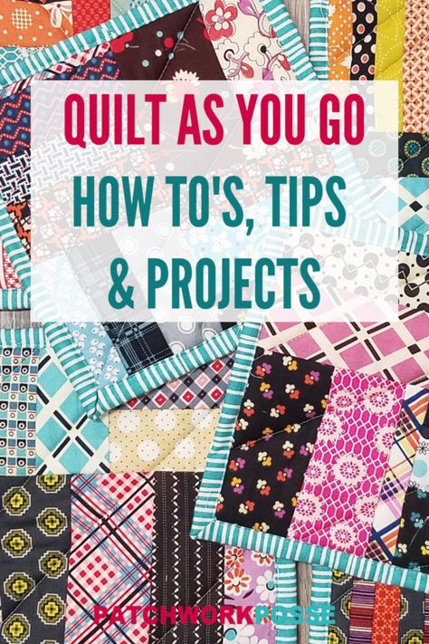 Sew As You Go Quilting, Quilt As You Go Placemats Patterns Free, Quilt As You Go Placemats, How To Quilt As You Go For Beginners, Quilt As You Go Patterns, Rhubarb Butter, Embroidery Quilts, Quilting Art, Machine Embroidery Quilts