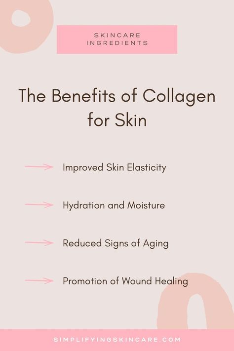 Collagen is often hailed as a miracle ingredient for skin health and beauty. Here are some key benefits of collagen for the skin. Learn more about collagen now! #simplifyingskincare #skincaretips #australianskincare #collagen #skincareingredients #collagenbenefitsforskin Collagen For Skin, Benefits Of Collagen, Collagen Benefits, Wound Healing, Overall Health, Improve Skin Elasticity, A Miracle, Skincare Ingredients, Skin Health