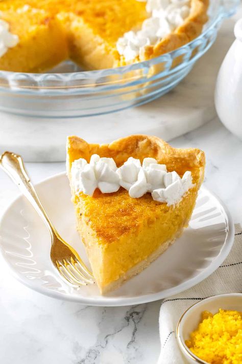 This buttermilk pie is based on the classic Southern recipe, but it’s made without dairy or eggs, which means everyone can enjoy it! It’s creamy, rich, and a little bit tangy—and it’s a guaranteed hit. Have you heard of “desperation pies”? It’s a term used for pies made with staple ingredients that most people have […] The post Buttermilk Pie appeared first on Jessica in the Kitchen. Southern Buttermilk Pie, Homemade Sorbet, Vegan Pies Recipes, Pie Crust Uses, Vegan Pie Crust, Vegan Egg Replacement, Chickpea Curry Recipe, Buttermilk Pie, Classic Southern Recipes