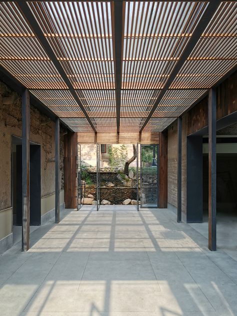 Gallery of Valley Retreat / Wang Weijen Architecture - 22 Retreat Architecture Design, Pergola Designs Architecture, Steel Canopy Architecture, Timber Pergola, Steel Architecture, Steel Pergola, Canopy Architecture, Beautiful Outdoor Living Spaces, Timber Roof