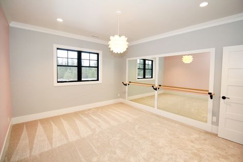 Dance Room In House, Dance Room Ideas, Home Ballet Studio, Idaho Living, Northwest Pacific, Workout Room Ideas Home, Kids Mirror, Ballerina Bedroom, Ballet Room