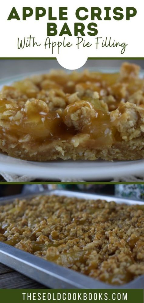 Apple Crisp Using Apple Pie Filling, Apple Crisp With Canned Apple Filling, Apple Crisp Recipe With Canned Apples Pie Fillings, Cosmic Crisp Apple Recipes, Apple Cranberry Dessert, Caramel Apple Crumble Bars, Allrecipes Apple Crisp, Cherry Pie Bars Recipe, Gala Apple Crisp Recipe