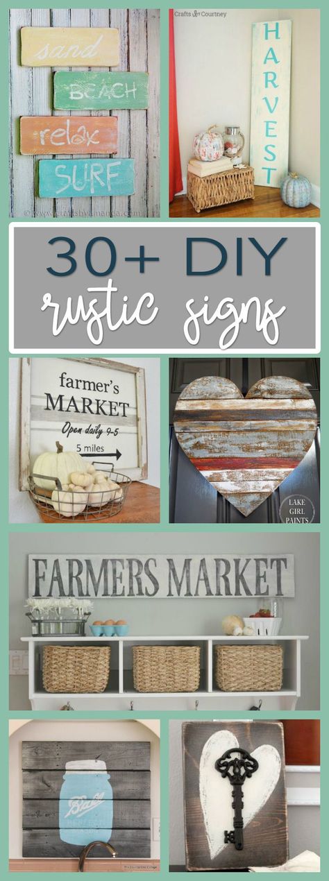 Here we've compiled a round-up of 30+ DIY rustic sign projects to get you inspired to bring rustic charm into your own home! Diy Wood Signs, Diy Holz, Wine Racks, Rustic Signs, Décor Diy, Diy Signs, Barnwood, Own Home, Rustic Diy