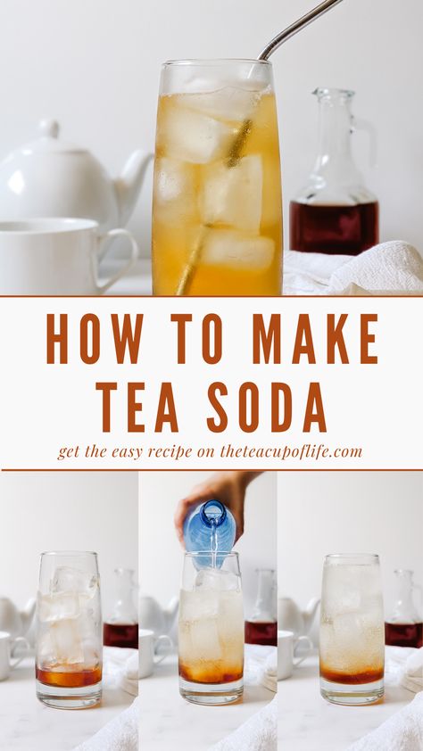 Green Tea Soda Recipe, Green Tea Soda, Soda Water Cocktails, Tea Soda Recipe, Carbonated Water Recipes, Homemade Soda Recipe, Soda Water Recipes, Soda Recipes Drinks, Soda Syrup Recipes