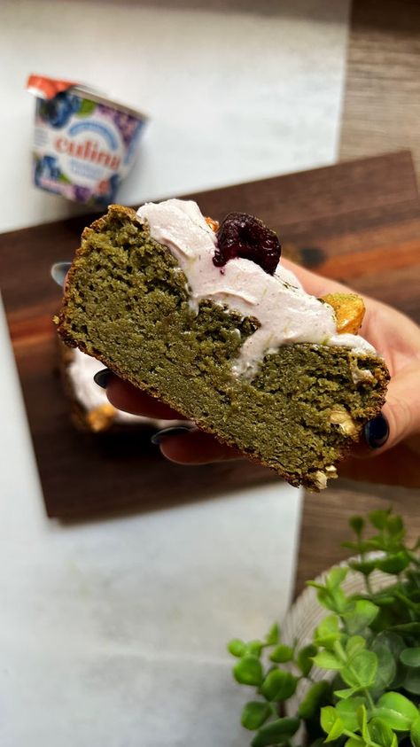 Blueberry Lavender Matcha Banana Bread (Vegan) Matcha Banana Bread, Lavender Matcha, Banana Desserts, Banana Bread Vegan, Fruity Cookies, Blueberry Lavender, Protein Pancake Mix, Drink Inspiration, Healthy Living Recipes