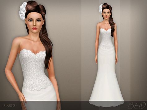 Sims 3 Wedding, Sims 3 Clothing, Sims 3 Cc Clothes, Sims 4 Wedding Dress, Sims 3 Cc Finds, Sims 3 Mods, Wedding Silhouette, Clothing Female, Sims 4 Dresses