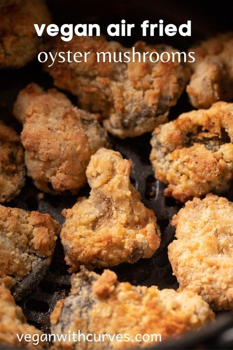 If you love fried oyster mushrooms, air fried oyster mushrooms are just as crispy, meaty, and satisfying with a little less fat! Using the Ninja Foodi Air Crisp function, you will have a delicious vegan appetizer ready in less than 30 minutes. Fried Oyster Mushrooms Air Fryer, Air Fryer King Oyster Mushrooms, Air Fried Oyster Mushrooms, Blue Oyster Mushrooms Recipes Vegan, King Oyster Mushroom Recipe Air Fryer, Blue Oyster Mushrooms Recipes, Air Fryer Oyster Mushrooms, Oyster Mushroom Recipes, Fried Oyster Mushroom Recipe