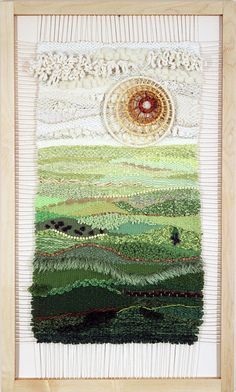 Landscape Weaving, Wall Tapestry Diy, Circular Weaving, Diy Tapestry, Weaving Loom Projects, Peg Loom, Weaving Wall Hanging, Weaving Tutorial, Landscape Quilts