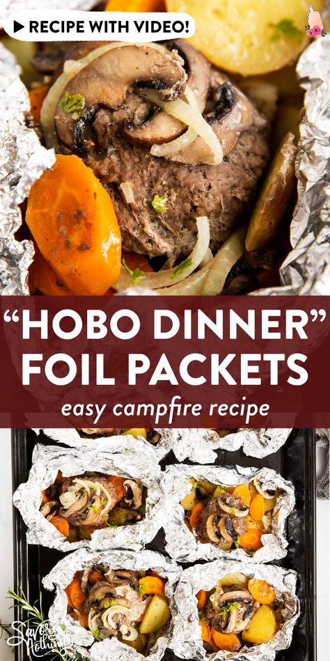 Hobo Dinner Foil Packets, Dinner Foil Packets, Hobo Dinner Recipes, Hobo Dinner, Outdoor Griddle Recipes, Griddle Cooking Recipes, Hibachi Recipes, Outdoor Griddle, Hobo Dinners