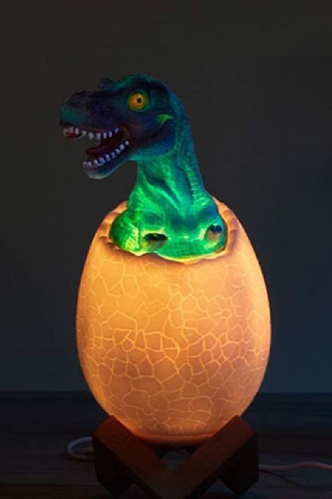 This Hatching Dinosaur Night Light Is The Cutest Thing You'll Ever Own Kids Activities Blog Dinosaur Night Light, Dinosaur Lamp, Dinosaur Dig, Dinosaur Wall Decals, Dinosaur Play, Dinosaur Themed Birthday Party, Dinosaur Crafts, Baby Dinosaur, Dinosaur Coloring