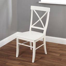 Target Dining Chairs, White Wooden Chairs, Primitive Dining Rooms, Crossback Chairs, Primitive Kitchen, Solid Wood Dining Chairs, White Chair, Transitional Decor, Dining Room Bar