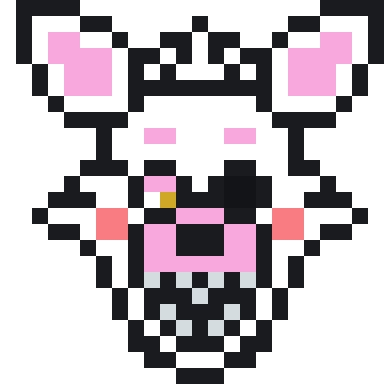 Perler Beads Fnaf Mangle, Fnaf Perler Beads Pattern, Fnaf Pixel Art Grid, Pixel Art Fnaf, Fnaf Pixel Art, Fnaf Crafts, Hama Art, Piskel Art, Fnaf 2