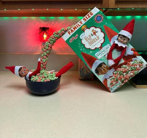 Cereal Ideas, Elf Classroom, Elf Activities, Elf Fun, Elf Ideas, On The Shelf, Fun Ideas, The Elf, Christmas Elf