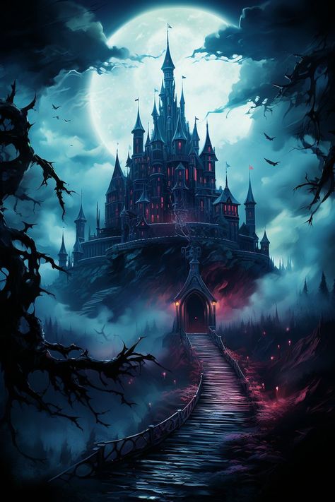 Fantasy Ethereal, Mystical Castle, Castle Cartoon, Wallpaper Fantasy, Landscape Digital Art, Misty Landscape, Fantasy Scenery, Fantasy Cottage, Fantasy Wallpaper