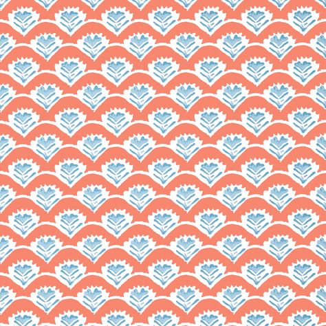 T16254 Emily Wallpaper, Construction Wallpaper, Luxurious Wallpaper, Paint Trays, Thibaut Wallpaper, Coral And Blue, View Wallpaper, Vinyl Tile, World Of Interiors