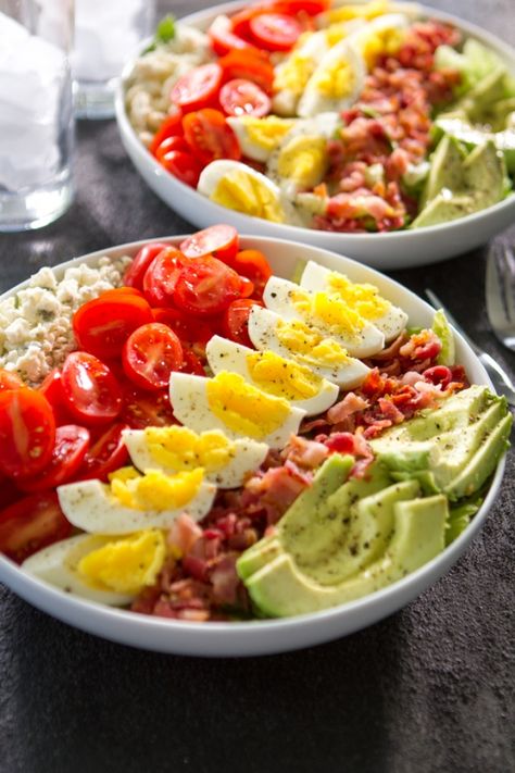 img_0092-3 Cobb Salad Recipe, Resep Salad, Salad Recipes Video, Idee Pasto Sano, Dinner Salads, Healthy Salad Recipes, Healthy Salads, Types Of Food, Delicious Salads