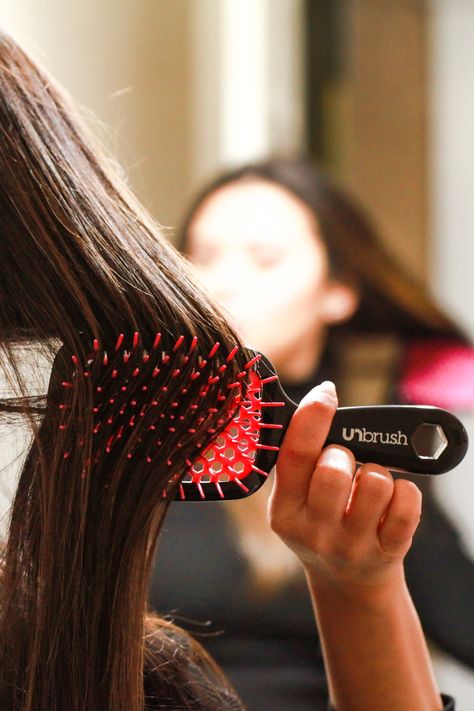 Brushing Hair Aesthetic, Brushing Hair, The Perfect Blowout, Perfect Blowout, Boar Bristle Brush, Hair Drying, Unruly Hair, Detangling Brush, Hair Brushes