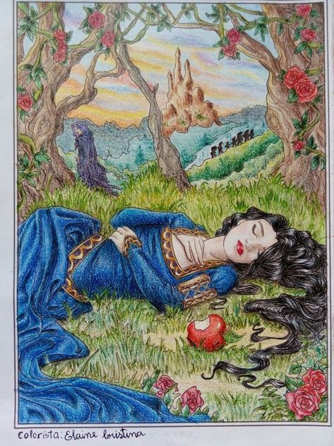 Faerie Books, Selina Fenech Coloring, Snow White Fanart, Snow White Illustration, Snow White Book, Twisted Fairytales, Fairy Tales Artwork, Book Fairy, Medieval Artwork