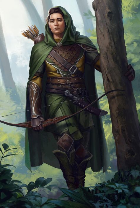 Ranger Rpg, Ranger Dnd, Medium Armor, Deciduous Forest, Elf Ranger, Pathfinder Character, Rpg Horror, Blond Amsterdam, Wood Elf