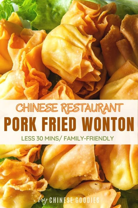 Fried Wontons Recipes, Easy Wonton Wrapper Recipes, Beef Wonton Recipes, Fried Wonton Recipes, Air Fried Wonton Recipes, Deep Fried Wonton Recipes, Air Fried Wontons, Fried Pork Wonton Recipes, Pork Fried Wontons