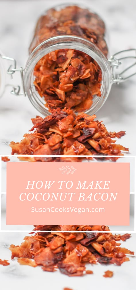 My recipe for how to make Coconut Bacon is going to change your life! The number one answer I receive from plant-based eaters on what is the one thing you miss the most is always bacon. This recipe tastes just like the real thing. Coconut bacon is savoury, sweet, salty and crispy. Bacon Alternatives, Coconut Meat Recipes, Coconut Bacon Vegan, Progesterone Deficiency, Vegetarian Bacon, Coconut Meat, Coconut Bacon, Coconut Bowls, Vegan Meat