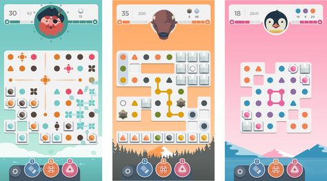 Dots & Co (iOS) • ⭐️⭐️⭐️⭐️⭐️ • I am still regularly playing Two Dots, so I of course am now playing the new Dots & Co also. Two Dots Game, Puzzle Game Ui, Simple Mechanics, Dots Game, Two Dots, Radical Change, Game Dev, New Game, Game Concept