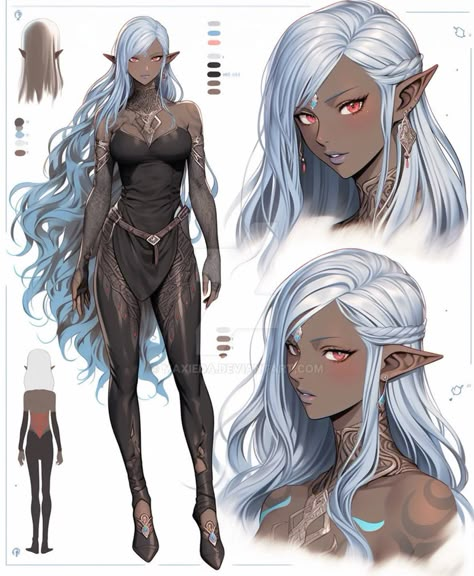 Astral Elf Female Dnd, Elf Dancer, Female Elf Character Design, Elven Design, Weiblicher Elf, Female Character Design Brunette, Elf Characters, Anime Elf, Female Elf