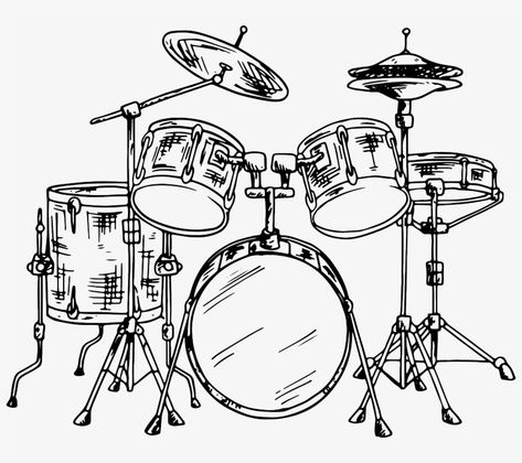 Drum Kit Drawing, Drum Drawing Easy, Drum Set Drawing, Drums Drawing, Drum Drawing, Drawing Kits, Drum Kit, Easy Drawing, Drum Set