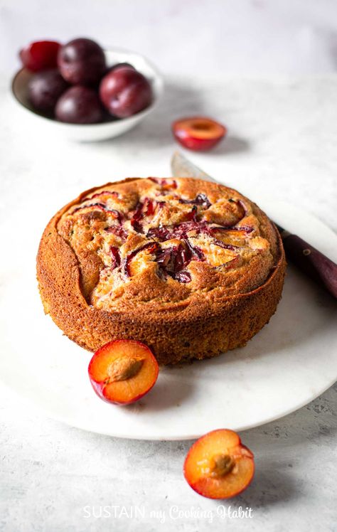 An easy to follow recipe for making a delicious and classsic plum cake, loaded with fragrant spices and soft chopped plums. Plum Recipes Canning, Plums Dessert, Best Plum Cake Recipe, Plum Cake Recipe, Plum Dessert, Canned Plums, Preserving Recipes, Cake Recipes At Home, Nursing Cake