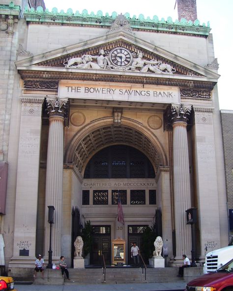 Bank Exterior Design, Bank Building Architecture, Bank Exterior, Old Bank Building, Exterior Design Architecture, Inspiring Architecture, Bank Building, Banks Building, Savings Bank