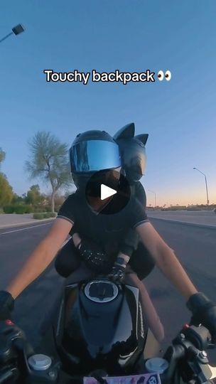 156K views · 35K reactions | Backpack activities 🎒😮‍💨 #motorcycle #bikergirl #fyp #bikelife #bikesofinstagram #motorcycleride #biker #bikes #bikecouple #motorcyclebackpack | Moto Moe | r7motomoe · Original audio Biker Backpack Couple, Motorcycle Backpack Couple, Bikers Couple, Biker Backpack, Motorcycle Backpacks, Bike Couple, Biker Couple, Motorcycle Couple, Riding Motorcycle