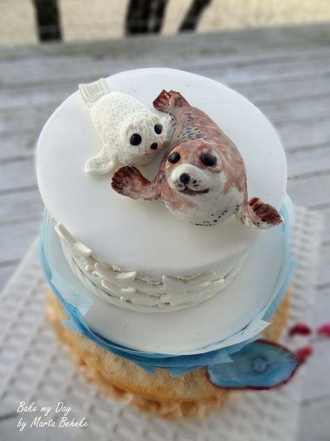 Seal Cake, Birth Cakes, Sea Cake, Marvel Cake, Disney Birthday Cakes, Sea Cakes, Baker Cake, Cake Designs Images, Cool Cake Designs