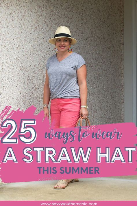 A hat is a great accessory to have in your closet. It can hide a bad hair day during any season. A hat  can  provide sun protection and ward off the heat in the summer, or help hold in heat in the winter. A hat can dress up an outfit or take one down a notch for casual vibes. They are perfect for all seasons, but this article will focus on ways to wear summer hats and straw hat outfits. We’ll explore some of the best straw hat outfits  that will keep you looking cool and stylish all season long. Summer Hat Outfits, Straw Hats Outfit, Hat Outfits Summer, Hat Outfits, Floppy Straw Hat, Outfits For Summer, Floppy Hats, Wearing A Hat, Romper Outfit