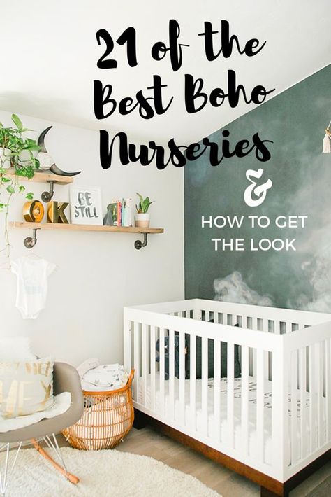 Boho nursery ideas for a boy, girl or a neutral nursery.  We found the best modern and natural boho nurseries and break down step by step what décor you need to get the gorgeous bohemian look for your baby's nursery. #nursery #nurserydecor #nurseryideas #nurserymobile #nurseryroom #babynursery #babynurserydecor Boy Boho Nursery, Baby Nursery Boy, Boho Nursery Ideas, Nursery Ideas Boy, Bohemian Nursery, Nursery Boho, Stylish Bedroom Design, Boy Nursery Ideas, Girl Nursery Ideas