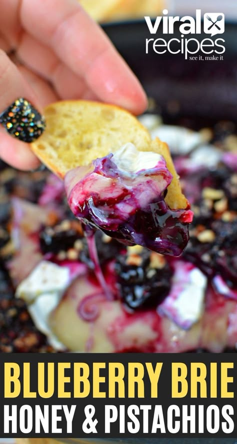 honey and pistachios brie. Sunny’s Easy Brie Brittle With Fig Dip, Brie With Blackberries, Baked Brie With Fruit, Pan Fried Brie, Brie With Blueberries, Fruit Brie Recipes, Easter Brie Recipes, Baked Brie With Blueberries, Blueberry And Brie