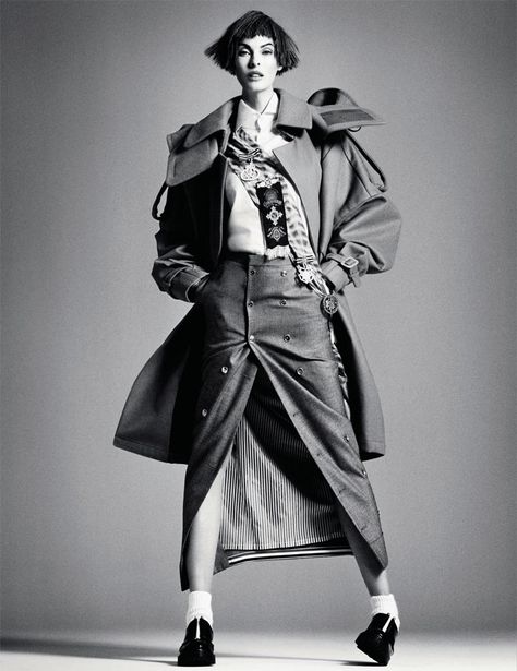 Linda Evangelista Dons Menswear Looks for Interview Russia's September Cover Story | Fashion Gone Rogue: The Latest in Editorials and Campaigns Buffalo Style, Daphne Groeneveld, Stripe Suit, Sasha Pivovarova, Freja Beha Erichsen, Art Partner, Emmanuelle Alt, Natasha Poly, Mario Sorrenti