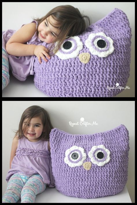 Cuddly Crochet Owl Pillow with Free Pattern Is Perfect For Snuggling Owl Pillow Pattern, Crochet Owl Pillows, Crocheted Pillows, Crochet Pillow Patterns Free, Crochet Patterns Ideas, Owl Crochet, Crochet Owls, Owl Crochet Patterns, Pillow Patterns