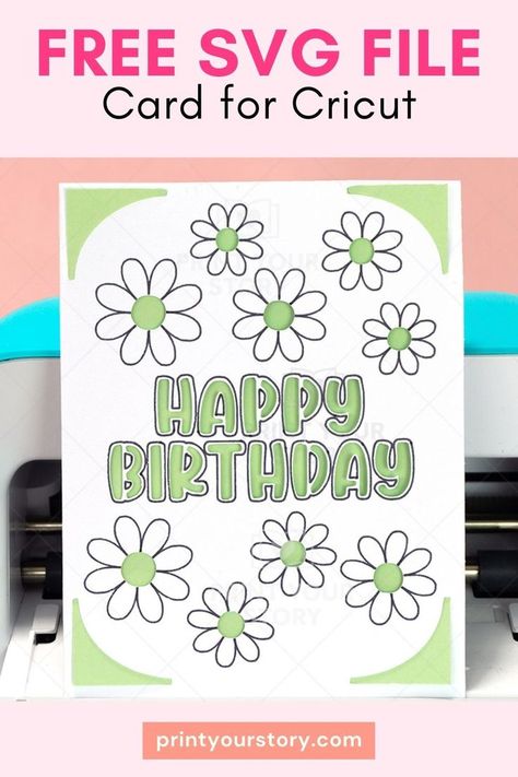 Birthday Card Svg, Free Happy Birthday Cards, Cricut Birthday Cards, Happy Birthday Cards Handmade, Happy Birthday Cards Diy, Cricut Birthday, Free Birthday Card, Joy Cards, Unique Birthday Cards