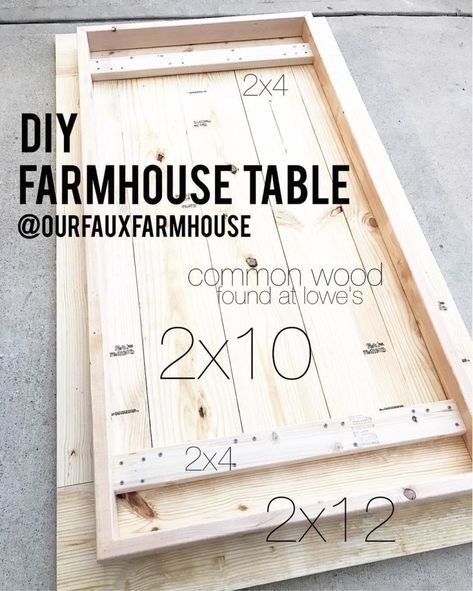 Our Faux Farmhouse, Farmhouse Table Diy, Faux Farmhouse, Meja Sofa, Diy Farmhouse Decoration, Farmhouse Table Plans, Diy Farmhouse Table, Diy Dining, Table Diy