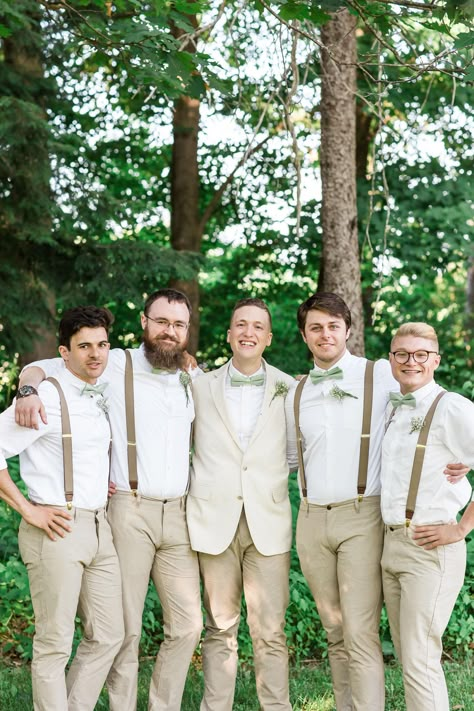 Groomsmen Attire Khaki, Groomsmen Attire Suspenders, Khaki Groomsmen, Groomsmen Attire Beach Wedding, Khaki Wedding, Daily Advice, Groomsmen Fashion, Groomsmen Suspenders, Wedding Groomsmen Attire