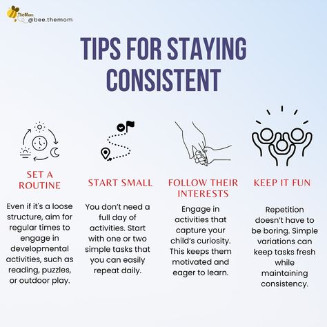 As parents, we all want the best for our children, and one of the most important things we can do to support their growth is to be consistent. Consistency creates a secure environment where children feel safe to explore, learn, and develop essential skills. When children know what to expect, they are more likely to engage in tasks, absorb information, and build confidence. But how can we, as busy parents, ensure we’re providing this consistency every day? #consistencyiskey #toddlerlearni... How To Be Consistent, Be Consistent, Consistency Is Key, Build Confidence, Busy Parents, Feel Safe, Confidence Building, Self Improvement Tips, Travel Bucket List