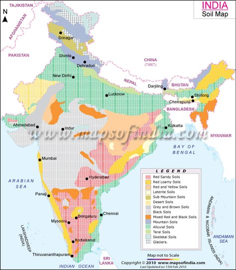 Soil Map of India Map Of India, Shillong, Bay Of Bengal, India Map, Srinagar, Dehradun, Design Concepts, Concept Design, Soil