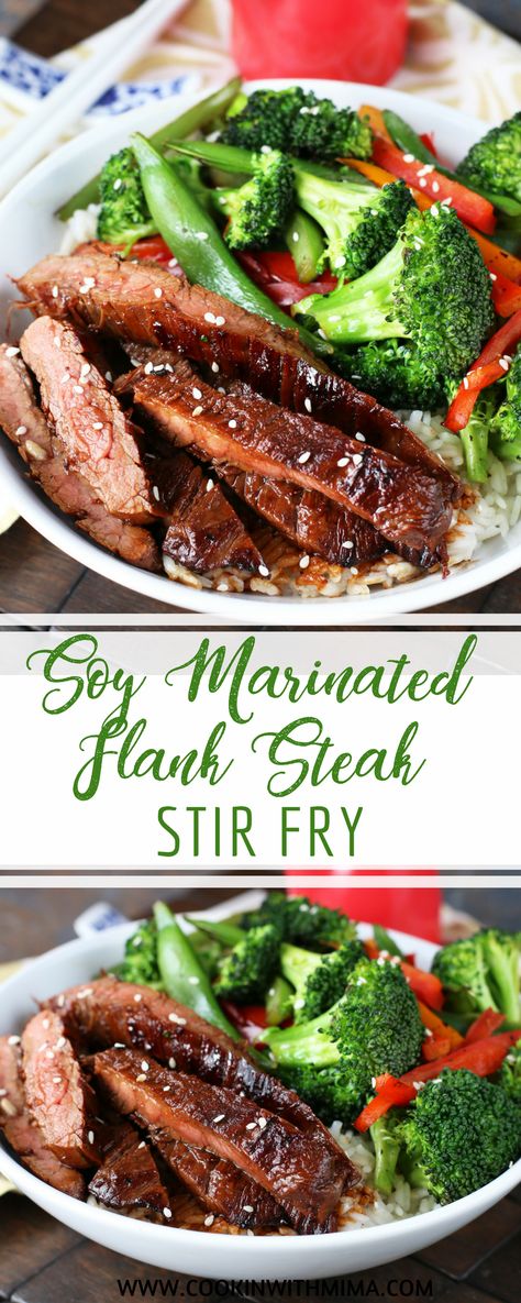 Flank Steak Stir Fry, Marinated Steak Recipes, Best Stir Fry, Best Stir Fry Recipe, Steak Stirfry Recipes, Stir Fry Meat, Marinade Flank Steak, Recipes Steak, Steak Stir Fry