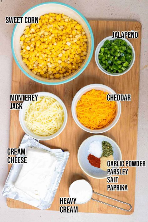 This creamy jalapeño corn casserole with cream cheese, shredded cheese, and sweet corn is an easy side dish for your holiday dinner. This jalapeño casserole is made with rich heavy cream, cream cheese, lots of creamy cheeses, canned corn, and fresh jalapeño peppers. Cream cheese corn casserole is a great side dish for your holiday table, a perfect addition for Thanksgiving or Christmas. Jalapeño Casserole, Corn Casserole With Cream Cheese, Mexican Corn Side Dish, Cream Cheese Corn Casserole, Green Chile Corn, Friendsgiving 2023, Casserole With Cream Cheese, Christmas Dinner Side Dishes, Cheese Corn Casserole