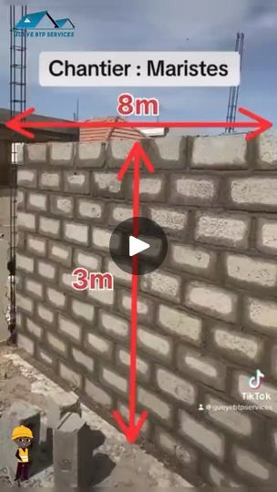 833K views · 7.8K reactions | Comment calculer de briques nécessaires  pour construire votre mur.#construction #fypシ゚ #haitian #asia #follower #america #Ayiti #amerique Amérique #architecture | Ingénieur Ismaël Fleury | Ingénieur Ismaël Fleury · Original audio Audio, Architecture