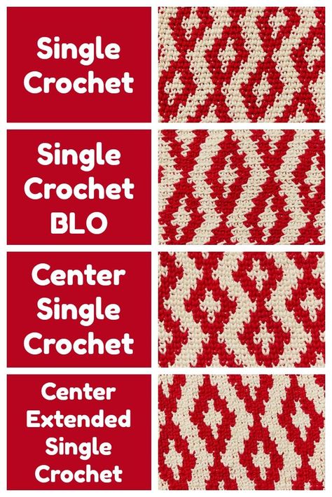 Tapestry crochet is a color-changing technique that allows you to work a single row of stitches in more than one color. Using this technique lets you create intricate patterning and beautiful projects. You can use various stitches to create these projects; experiment with these 4 single crochet variations to see which one is your favorite. How To Crochet Color Work, Tapestry Charts Crochet, Tapestry Crochet In The Round, Color Work Crochet Patterns, Tapestry Crochet How To, Crochet Tapestry Projects, How To Grid Crochet, Tapestry Crochet Two Color Pattern, Tapestry Crochet Stitch