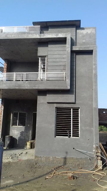 House construction work Images New House Design, Plants Tattoo, Building Front Designs, 2 Storey House Design, Small House Elevation, Small House Front Design, House Balcony Design, Modern Small House Design, Small House Design Exterior